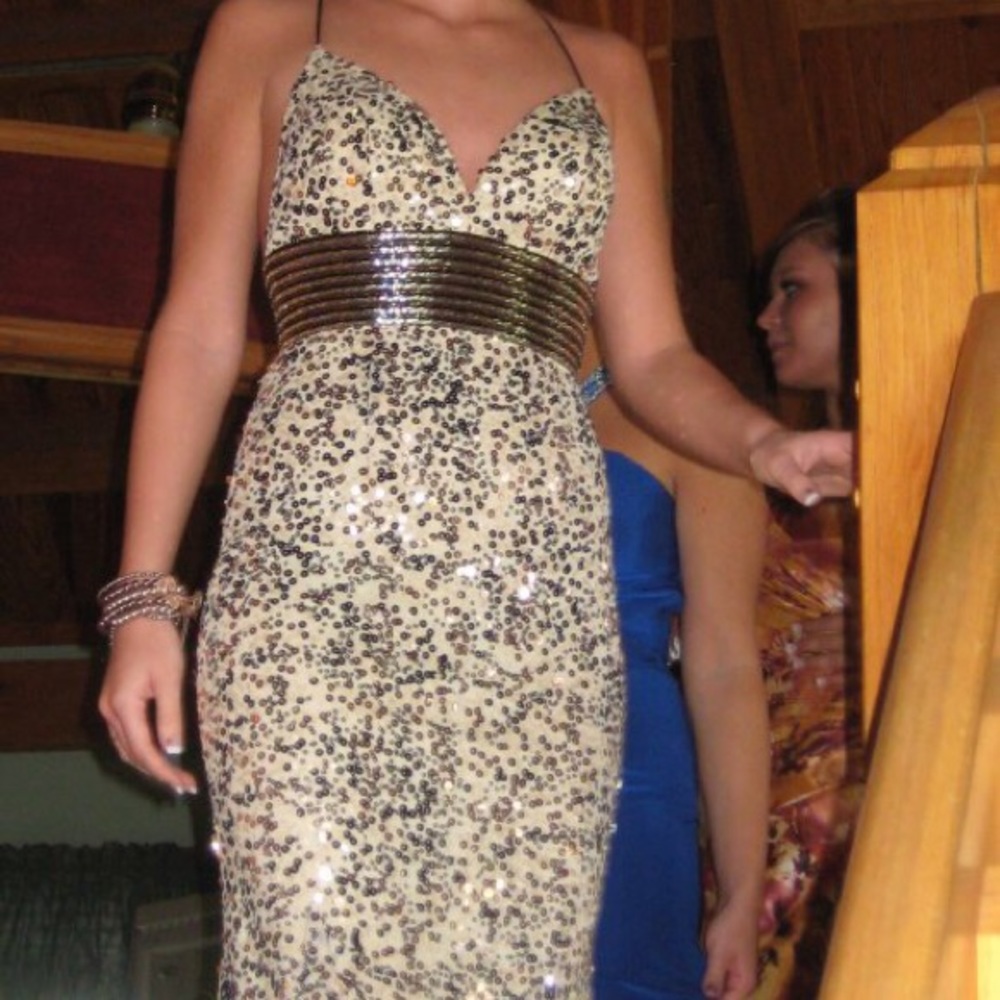 Tony Bowls Sequin Prom Evening Gown